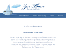 Tablet Screenshot of hotel-elbaue.de